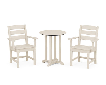 POLYWOOD® Lakeside 3-Piece Round Bistro Dining Set in Sand