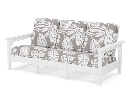 POLYWOOD® Club Sofa in White / Leaf Grey Mist