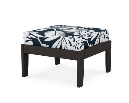 Unbranded Modular Ottoman - Classic in Vintage Coffee / Leaf Marine Indigo