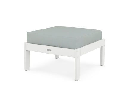 Country Living Cottage Deep Seating Ottoman in White / Spa