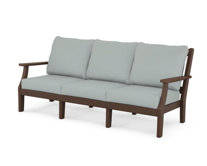 Martha Stewart by POLYWOOD® Chinoiserie Deep Seating Sofa in Mahogany / Spa