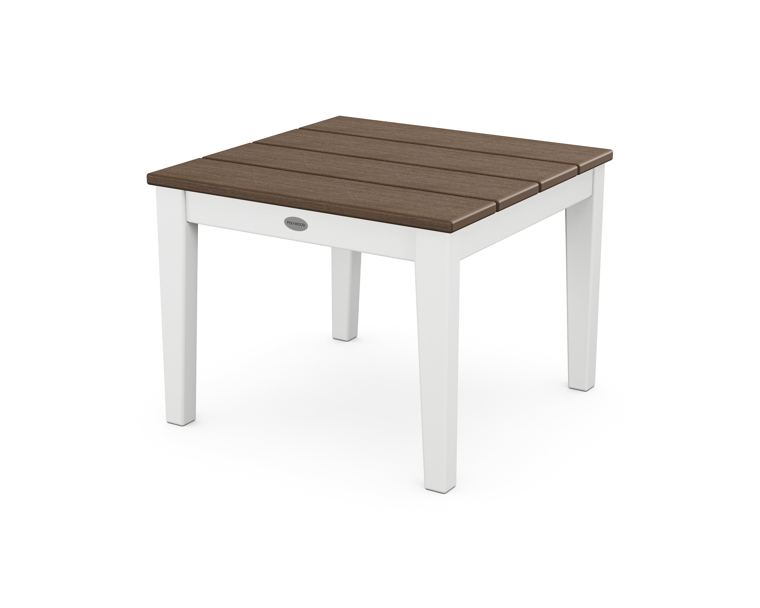POLYWOOD® Newport 22" End Table in White / Kona