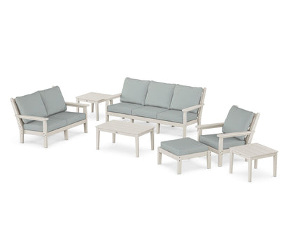 POLYWOOD® Chippendale 7-Piece Deep Seating Set in Sand / Spa