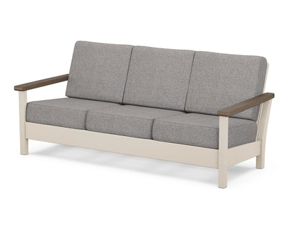 POLYWOOD® Harbour Deep Seating Sofa in Sand / Kona / Grey Mist