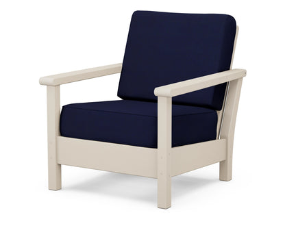 POLYWOOD® Harbour Deep Seating Chair in Sand / Navy