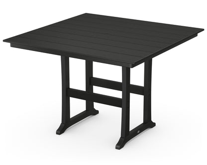 POLYWOOD® Farmhouse Trestle 59" Bar Table in Black