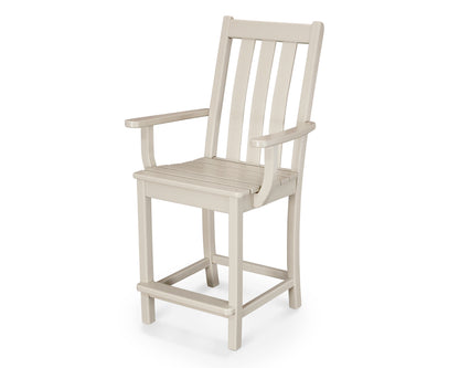 POLYWOOD® Vineyard Counter Arm Chair in Sand