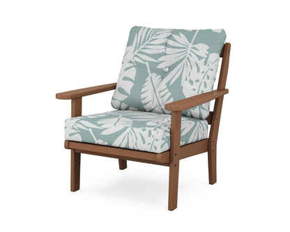 POLYWOOD® Mission Deep Seating Chair in Teak / Leaf Glacier Spa