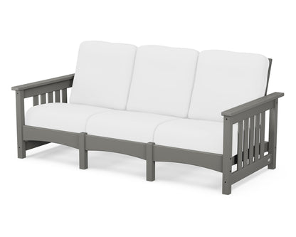 POLYWOOD® Club Mission Sofa in Slate Grey / Natural