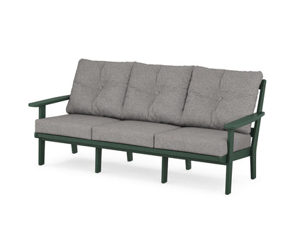 POLYWOOD® Prairie Deep Seating Sofa in Green / Grey Mist