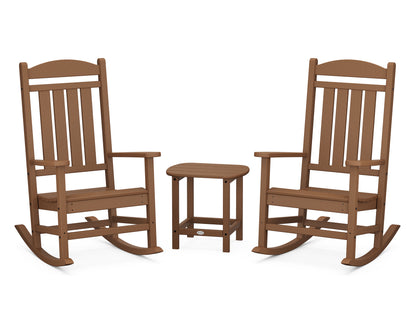 POLYWOOD® Presidential Rocker 3-Piece Set in Teak