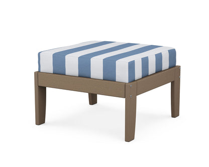 Unbranded Modular Ottoman - Classic in Vintage Sahara / Cabana Stripe Sky Blue