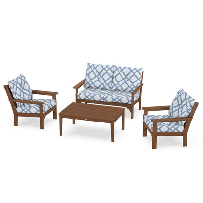 Vineyard 4 Piece Deep Seating Set - Teak