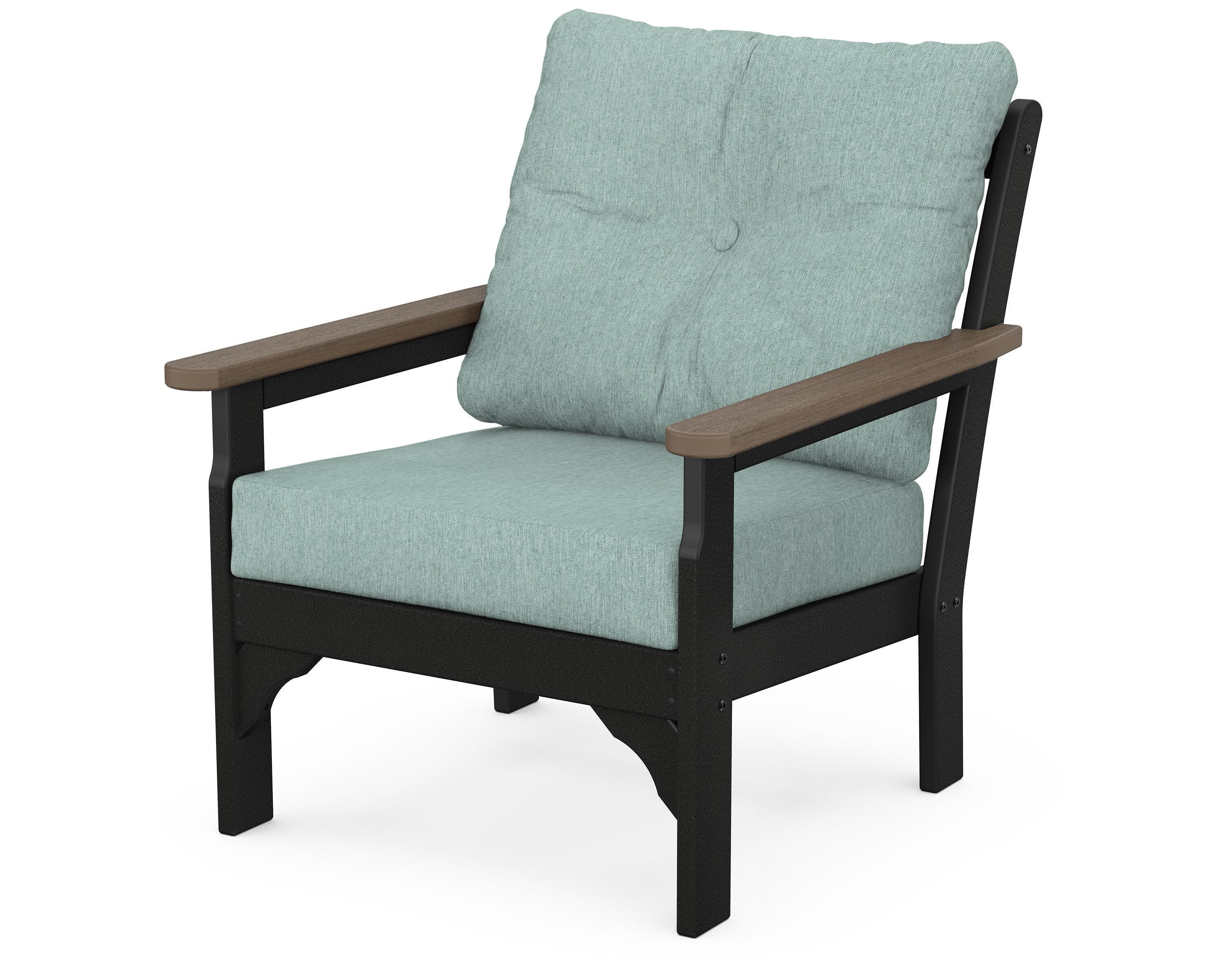 POLYWOOD® Vineyard Deep Seating Chair in White / Kona / Glacier Spa
