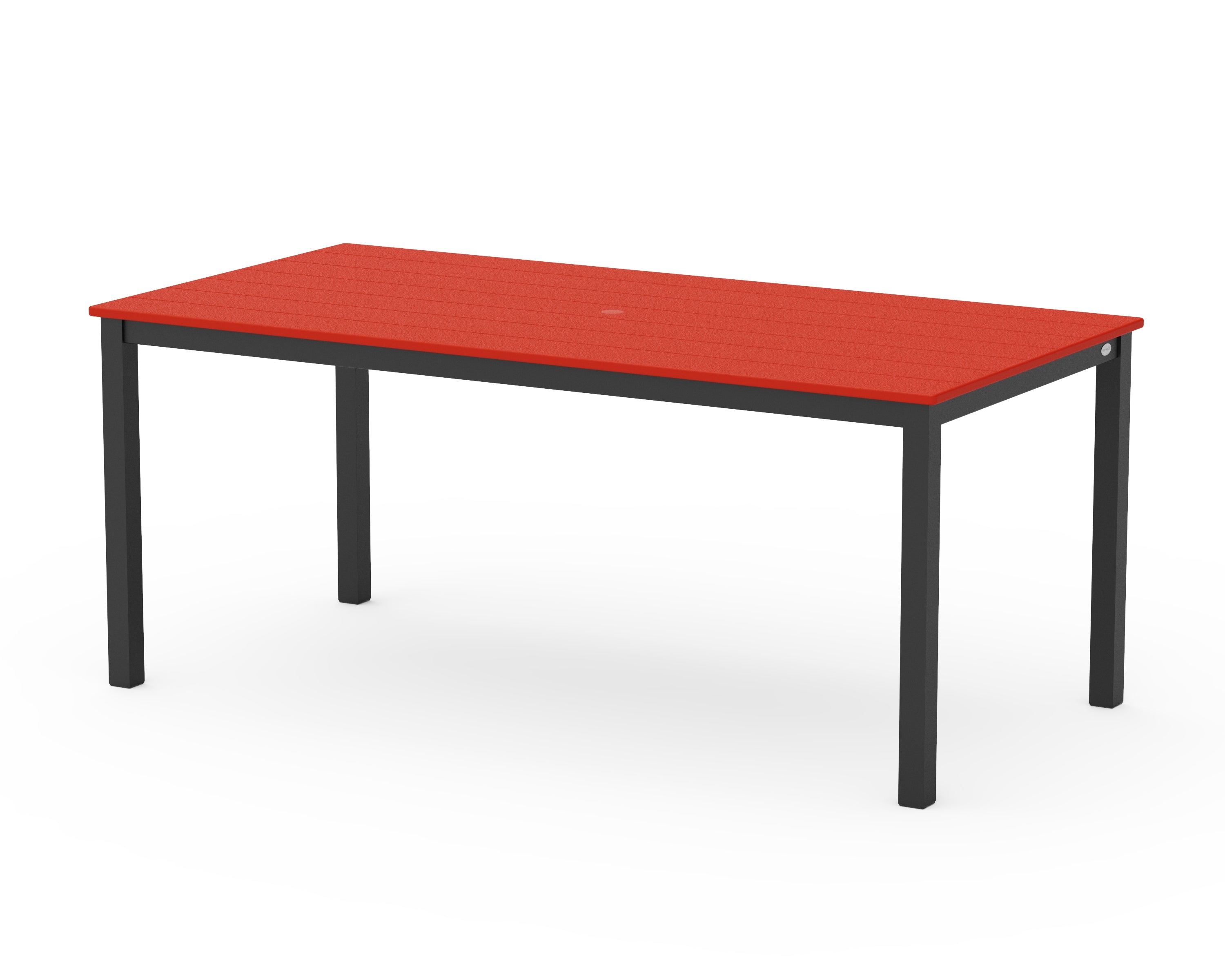 POLYWOOD® Main Street 36" x 72" Dining Table in Black / Sunset Red