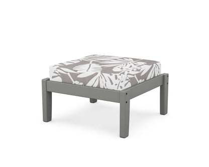 Unbranded Deep Seating Ottoman in Slate Grey / Leaf Grey Mist