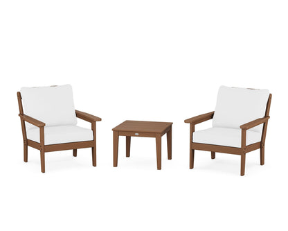 Country Living Cottage 3-Piece Deep Seating Set in Teak / Natural