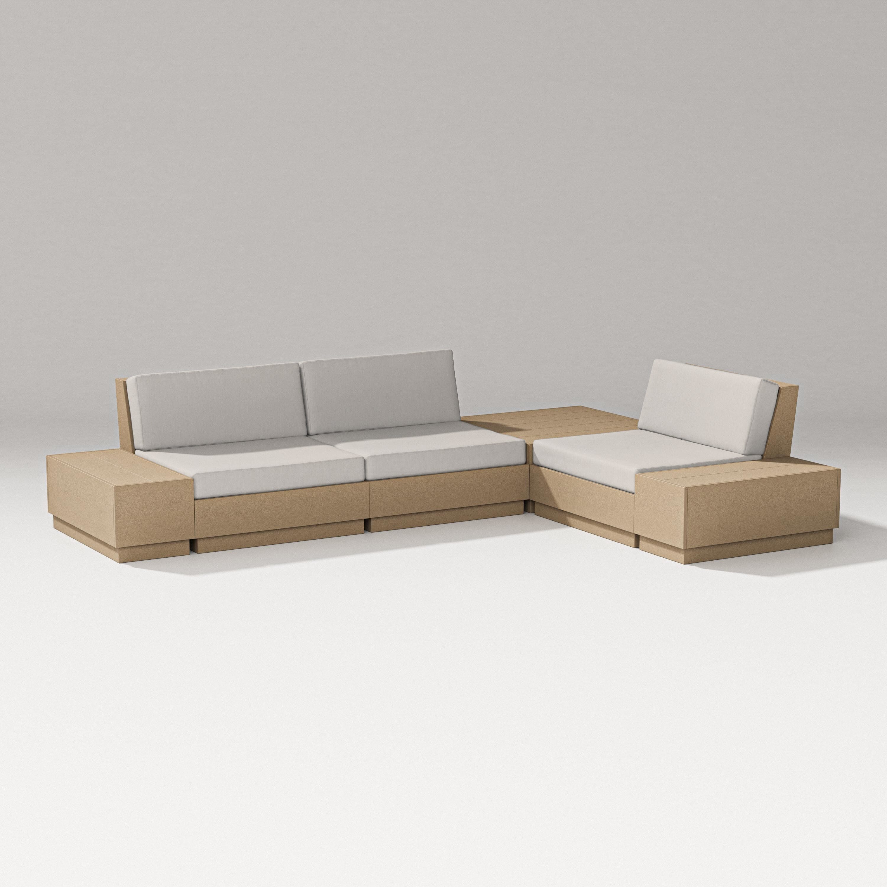 PW Designer Series Elevate 6-Piece Corner Sectional in Vintage Sahara / Cast Ash