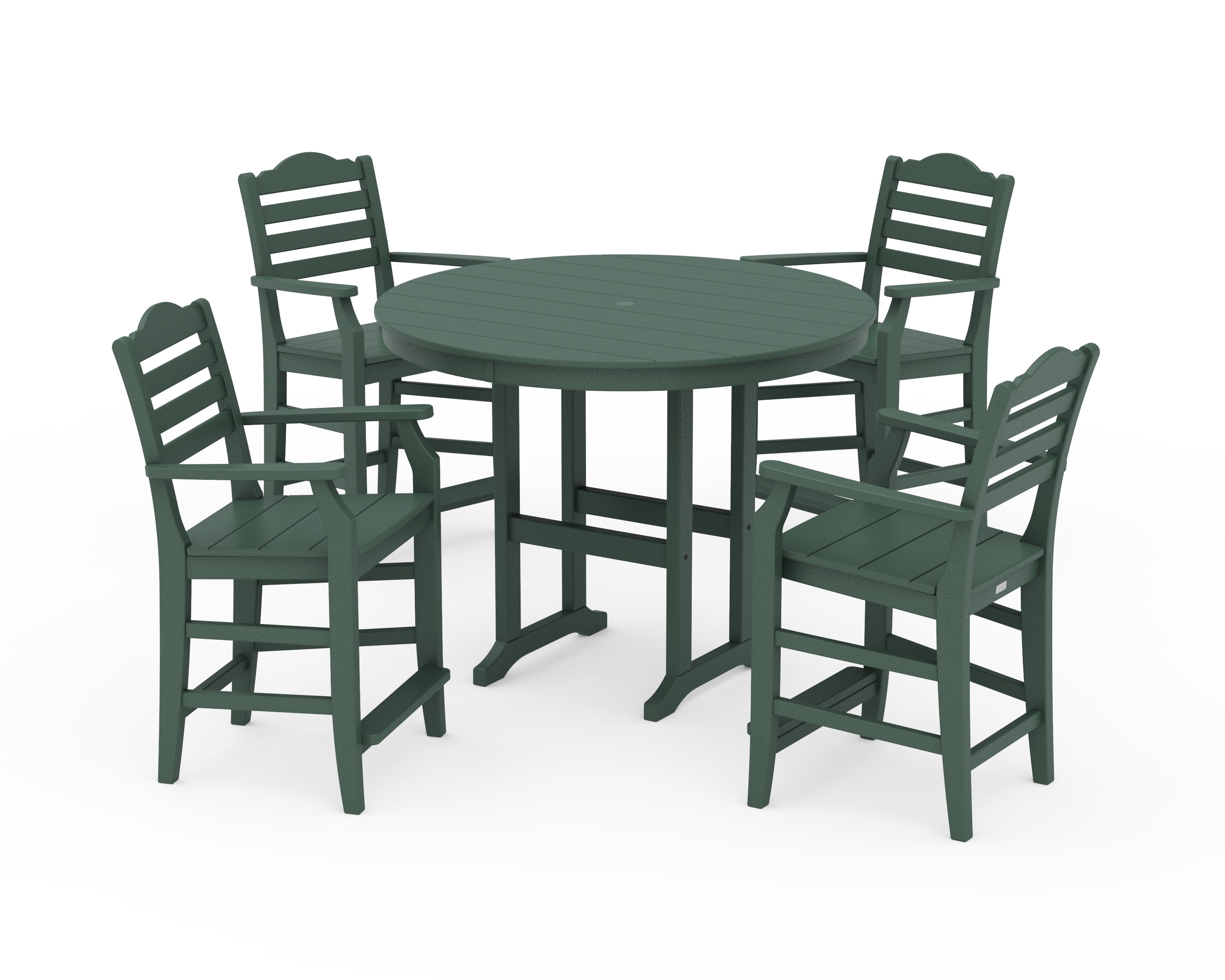 Draper James™ by  POLYWOOD® Savannah 5-Piece Round Farmhouse Counter Set in Green