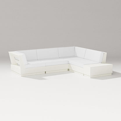 PW Designer Series Elevate Corner Sectional in Vintage White / Natural
