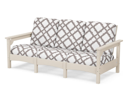 POLYWOOD® Club Sofa in Sand / Trellis Grey Mist