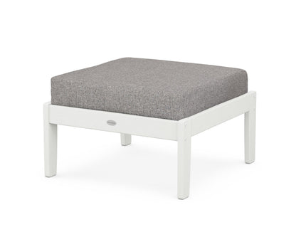 POLYWOOD® Braxton Deep Seating Ottoman in Vintage White / Grey Mist