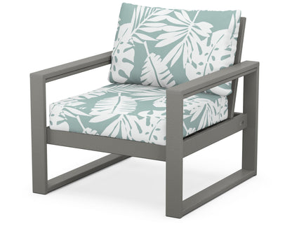POLYWOOD® EDGE Club Chair in Slate Grey / Leaf Glacier Spa