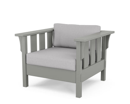 Martha Stewart by POLYWOOD® Acadia Deep Seating Chair in Slate Grey / Granite