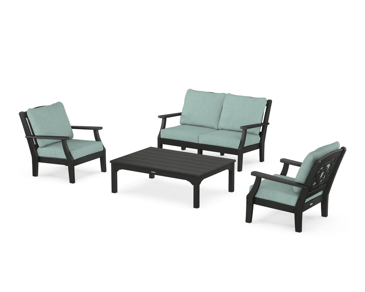 Chinoiserie 4-Piece Deep Seating Set with Loveseat