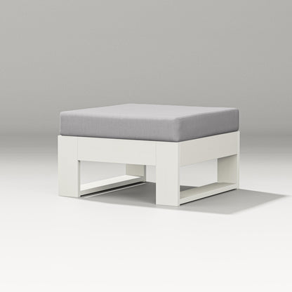 PW Designer Series Latitude Lounge Ottoman in Vintage White / Granite