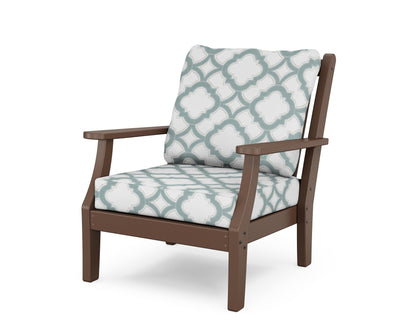 Country Living Wovendale Deep Seating Chair in Mahogany / Trellis Glacier Spa