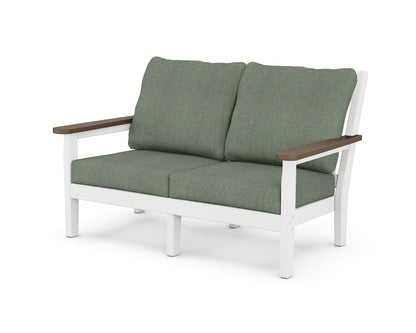 POLYWOOD® Chippendale Deep Seating Loveseat in White / Kona / Cast Sage