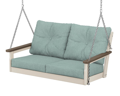 POLYWOOD® Vineyard Deep Seating Swing in Sand / Kona / Glacier Spa