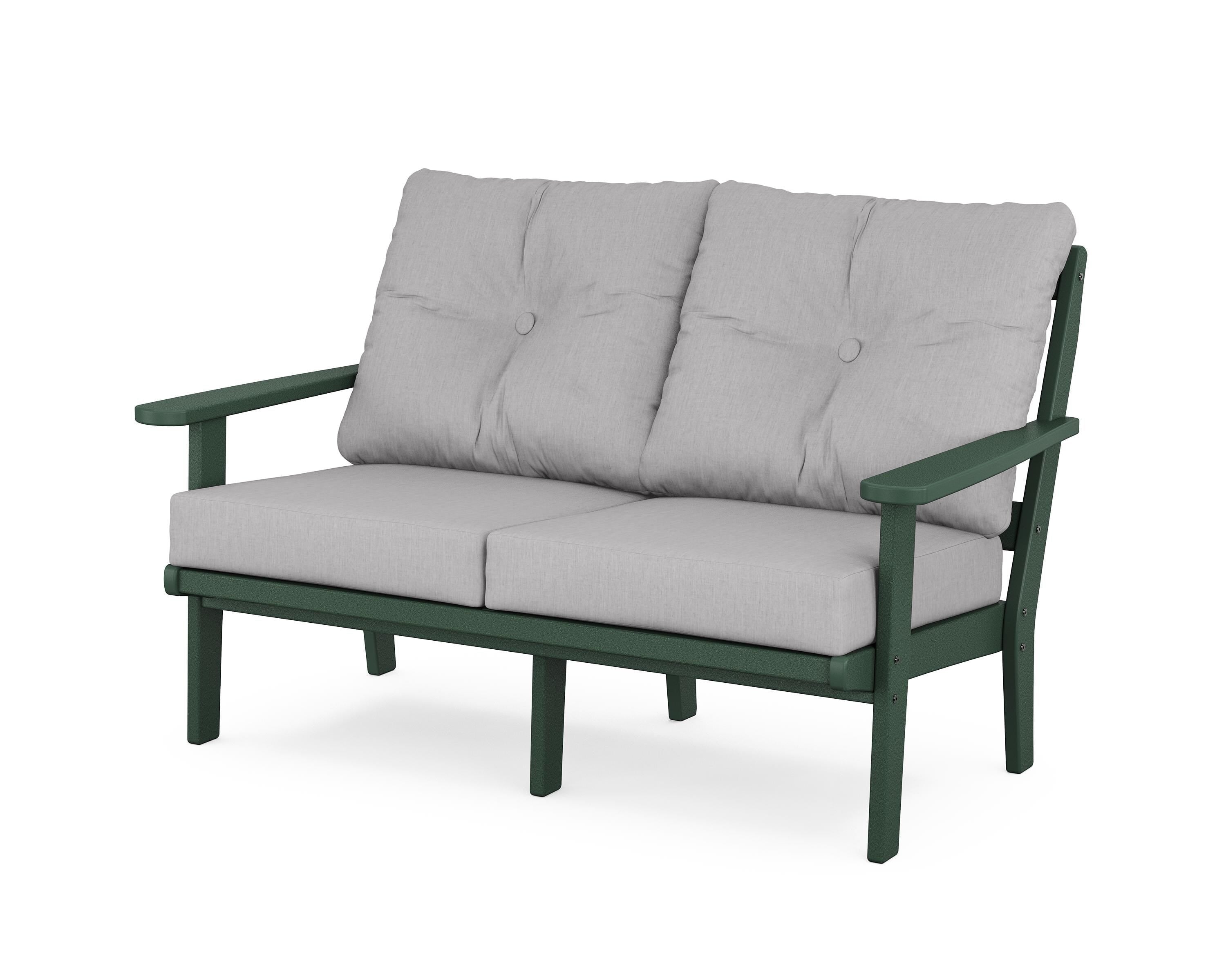 POLYWOOD® Mission Deep Seating Loveseat in Green / Granite