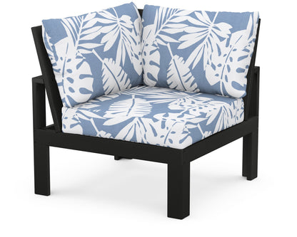 Unbranded Modular Corner Chair in Black / Leaf Sky Blue