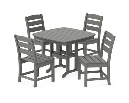 POLYWOOD® Lakeside 5-Piece Side Chair Dining Set in Slate Grey