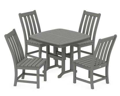 POLYWOOD® Vineyard 5-Piece Side Chair Dining Set in Slate Grey