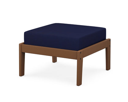 Unbranded Deep Seating Ottoman in Teak / Navy