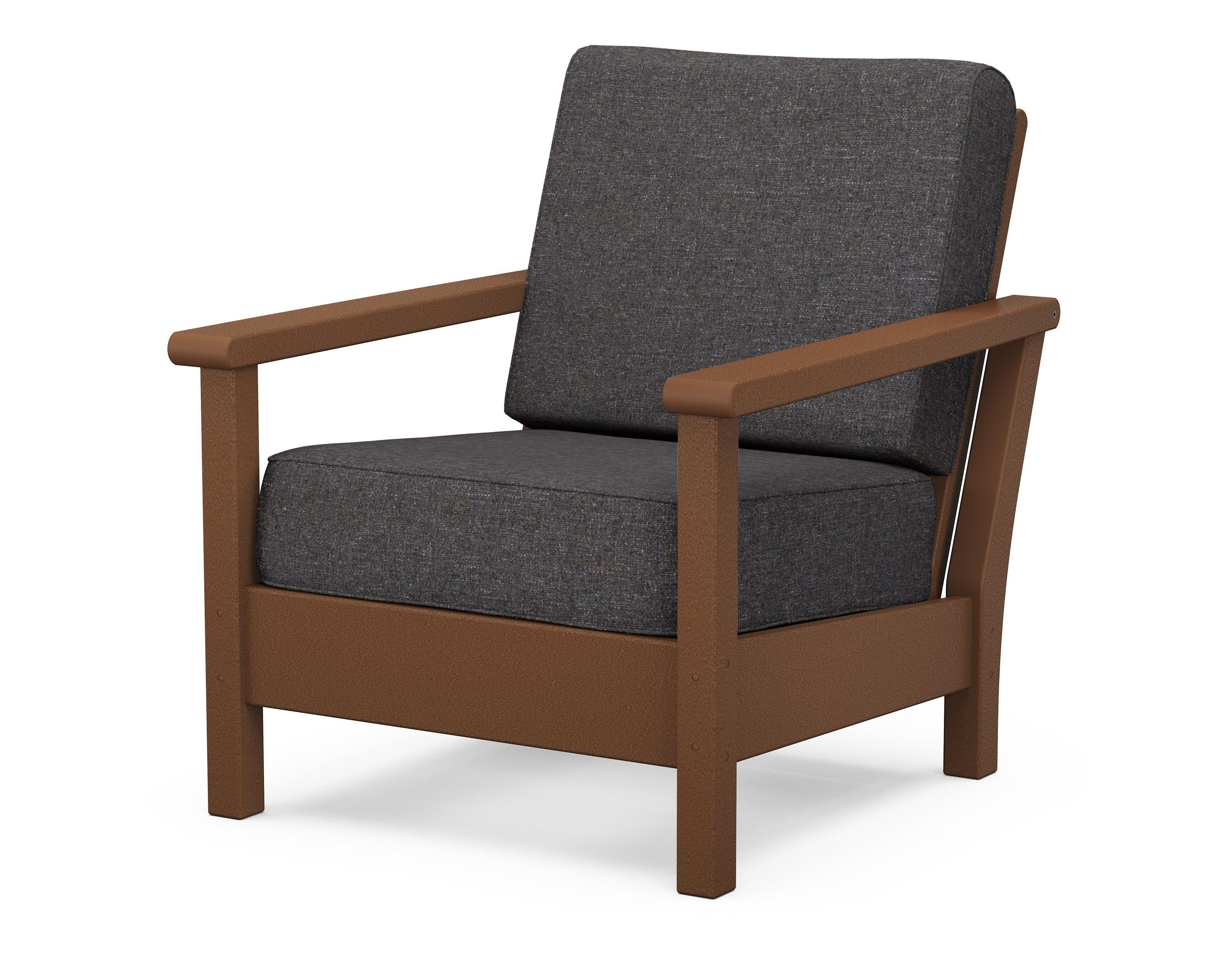 POLYWOOD® Harbour Deep Seating Chair in Teak / Ash Charcoal