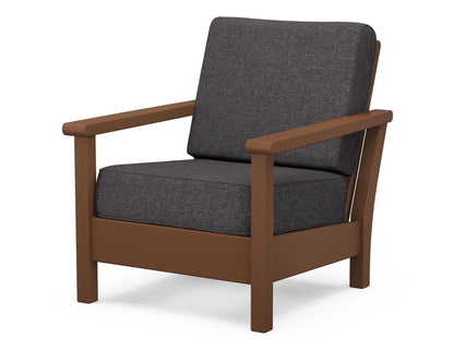 POLYWOOD® Harbour Deep Seating Chair in Teak / Ash Charcoal