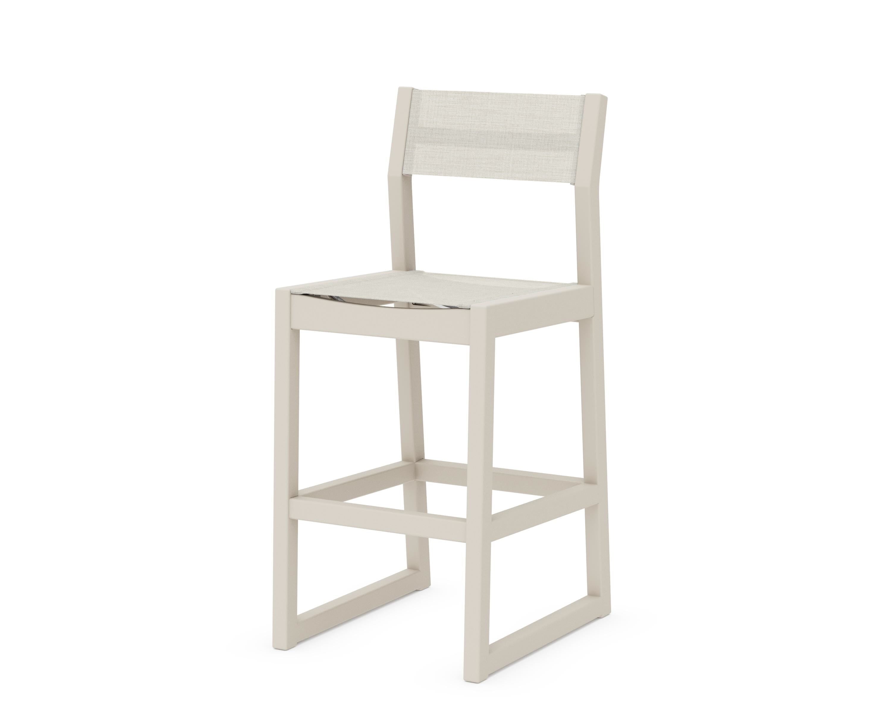 POLYWOOD® EDGE Sling Bar Side Chair in Sand / Parchment Sling