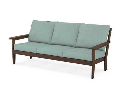 Country Living Cottage Deep Seating Sofa in Mahogany / Glacier Spa