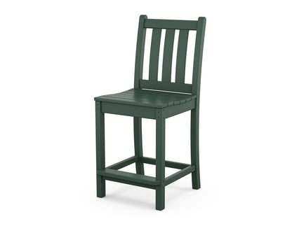 POLYWOOD® Traditional Garden Counter Side Chair in Green