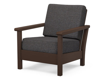 POLYWOOD® Harbour Deep Seating Chair in Mahogany / Ash Charcoal