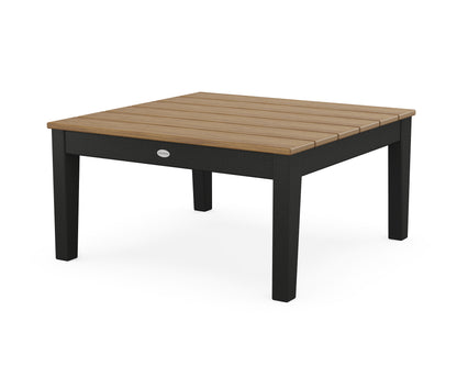 POLYWOOD® Newport 36" Conversation Table in Black / Natural