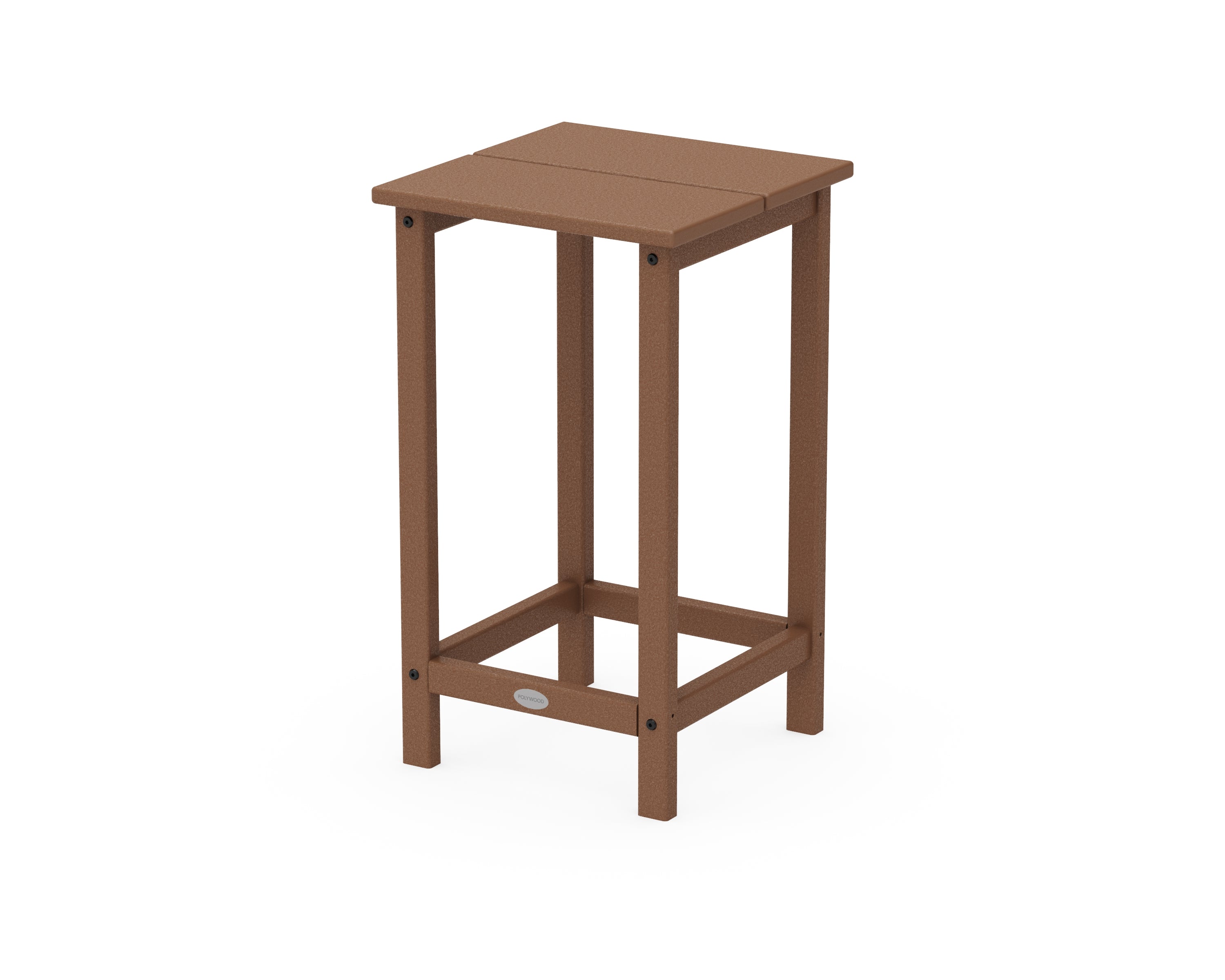 POLYWOOD® Studio Square Counter Side Table in Teak