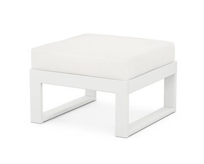 Unbranded Modular Ottoman - Modern in White / Natural Linen