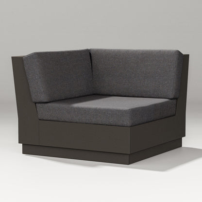 PW Designer Series Elevate Modular Corner Chair in Vintage Coffee / Ash Charcoal