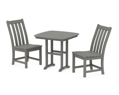 POLYWOOD® Vineyard Side Chair 3-Piece Dining Set in Slate Grey