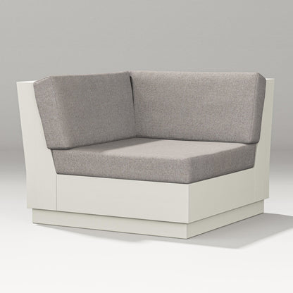 PW Designer Series Elevate Modular Corner Chair in Vintage White / Weathered Tweed